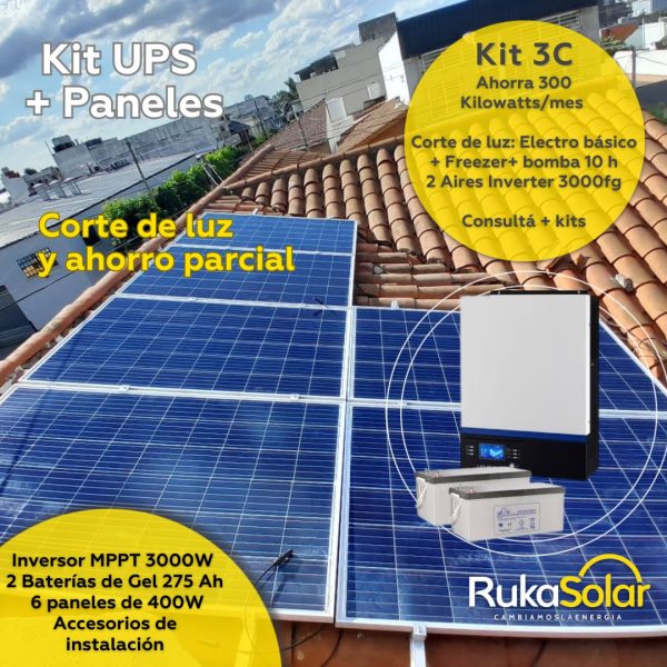 Kits UPS Solar para Ahorro por autoconsumo hasta 30 % y cortes de luz (S/Inyección a red) - Imagen 5
