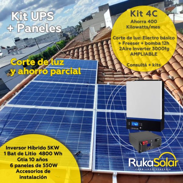Kits UPS Solar para Ahorro por autoconsumo hasta 30 % y cortes de luz (S/Inyección a red) - Imagen 9